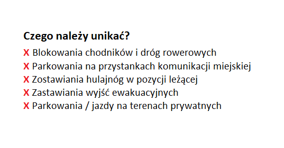 ABC parkowania hulajnóg elektrycznych